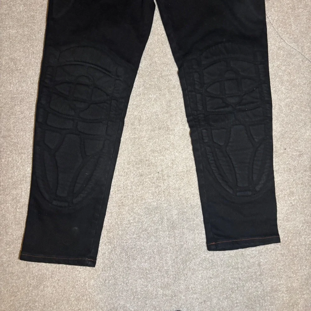 Giali Italy Motorcycle Riding Jeans Black Padded Armor 2100 TIBA Mens 36 52 - Picture 3 of 16